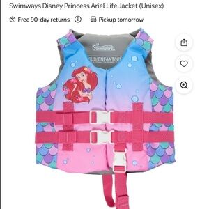 Disney Ariel Pink and Blue Swim Vest